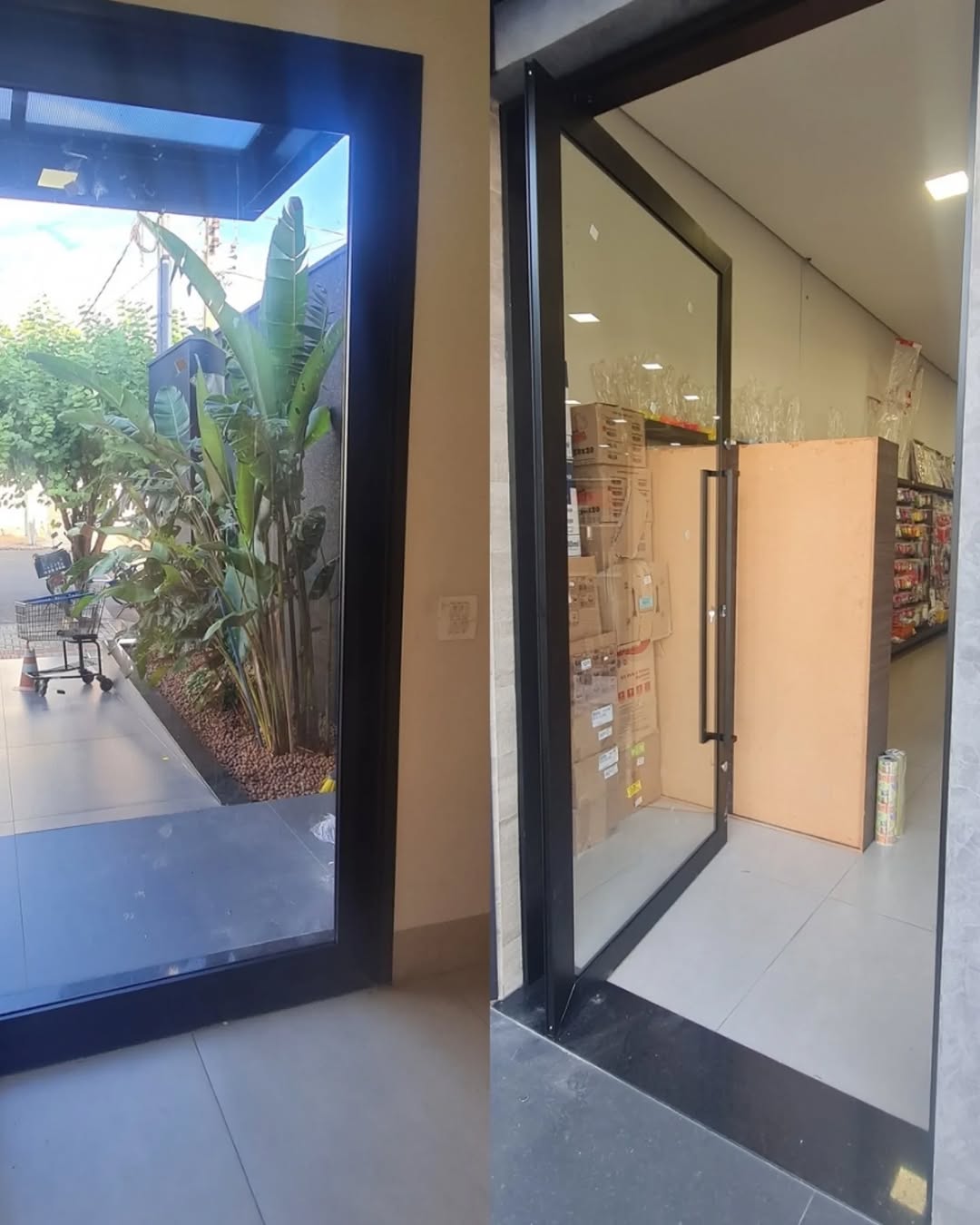 Projeto residencial com vidro